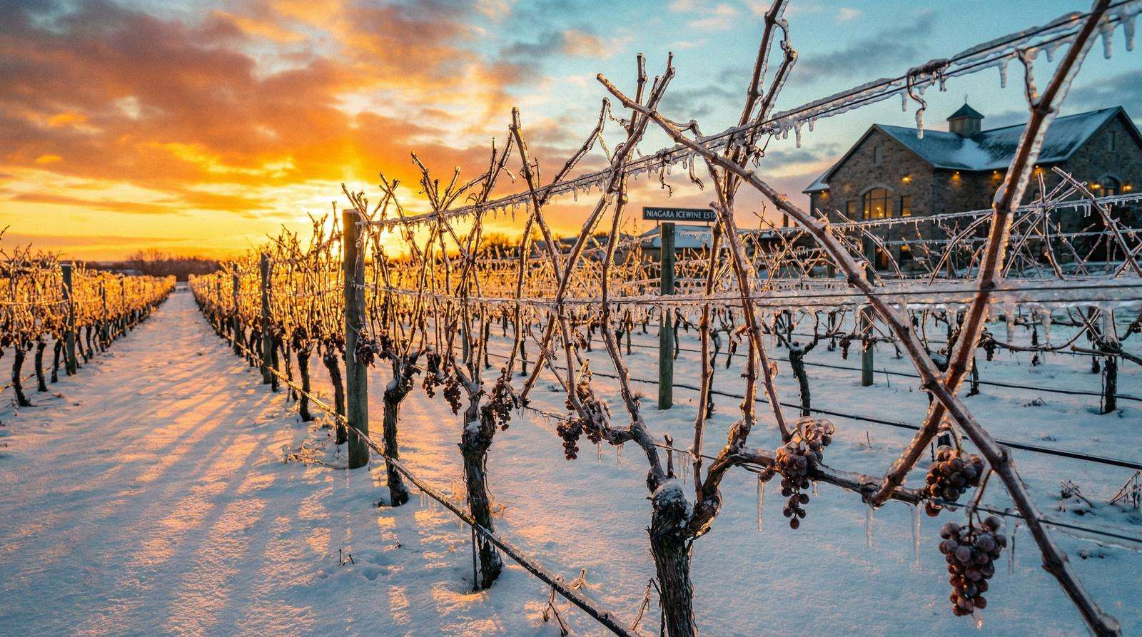 尼亚加拉冰雪葡萄园 - 加拿大28 冰酒产区冬日全景